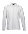 Heren Polo Lange Mouw Stretch Tee Jays 1406 White